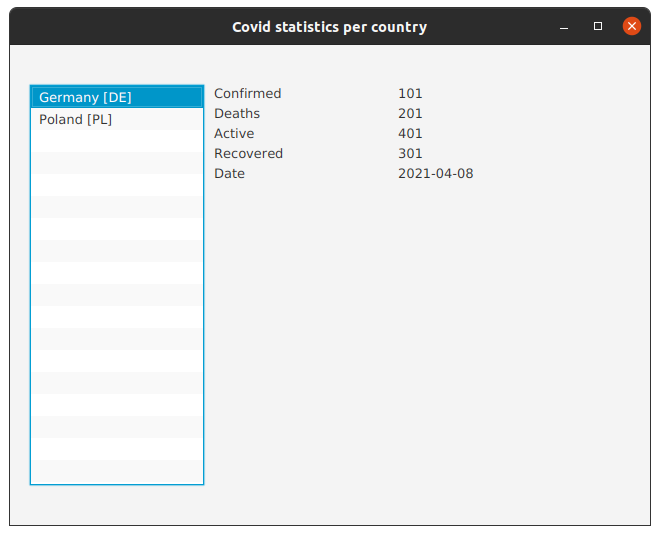 Okno aplikacji po uruchomieniu dla danych testowych /covid-app-window.png